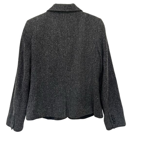 LL Bean Wool Silk Blend Gray Blazer Sz M - Picture 4 of 4